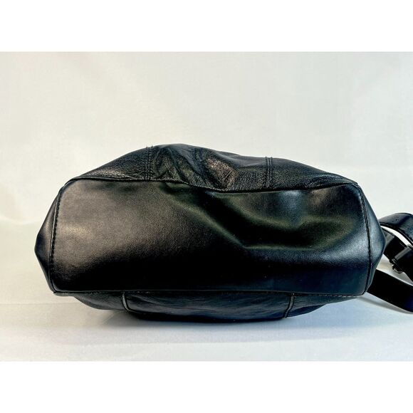 Cabin Creek Genuine Lambskin Leather Black Shoulder Bag Crossbody - Picture 4 of 12